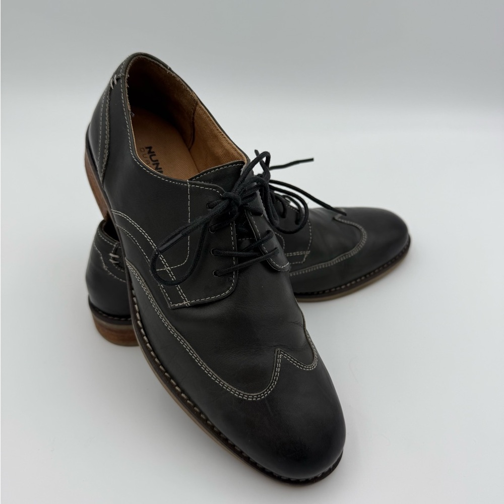 Classic Black Leather Oxfords by Nuun Bush